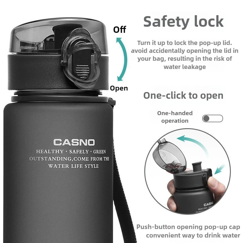 400Ml/560Ml Frosted Sports Water Bottle BPA Free Leak Proof Sports Water Bottle Tour Hiking Portable Outdoor Riding Gym Bottles