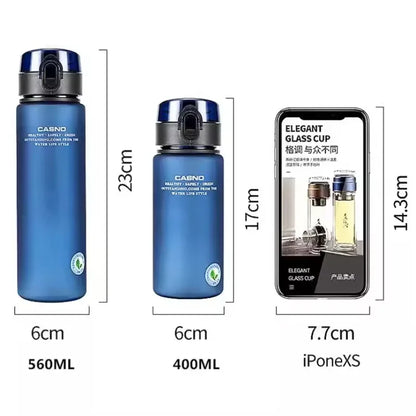 400Ml/560Ml Frosted Sports Water Bottle BPA Free Leak Proof Sports Water Bottle Tour Hiking Portable Outdoor Riding Gym Bottles